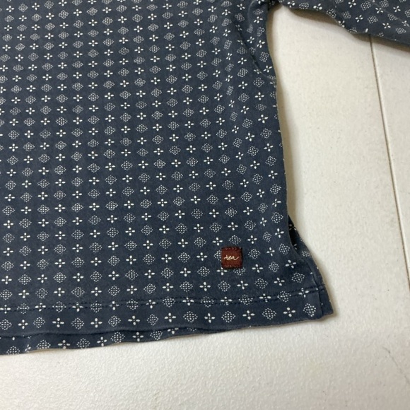 Tea Collection Size 3 Blue Geometric Long Sleeve Top 100% Cotton - Picture 5 of 5